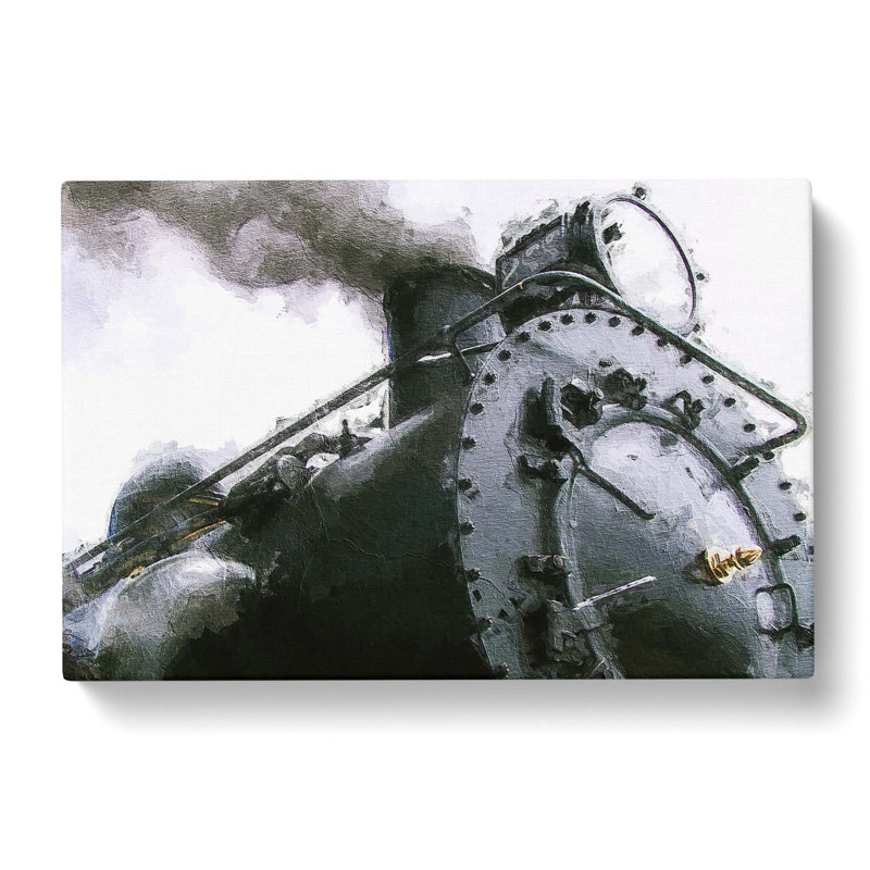 Steam Train - Wrapped Canvas Painting, 50cm H x 76cm W x 3cm D