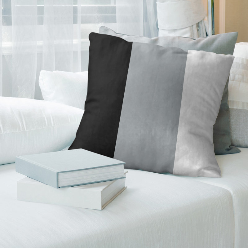 Coussin décoratif, Bourre en polyester, 18 po x 18 po, Argenté