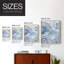«Blue Nautilus Patterns I», reproduction encadrée - bois massif-1110159552-1110159578