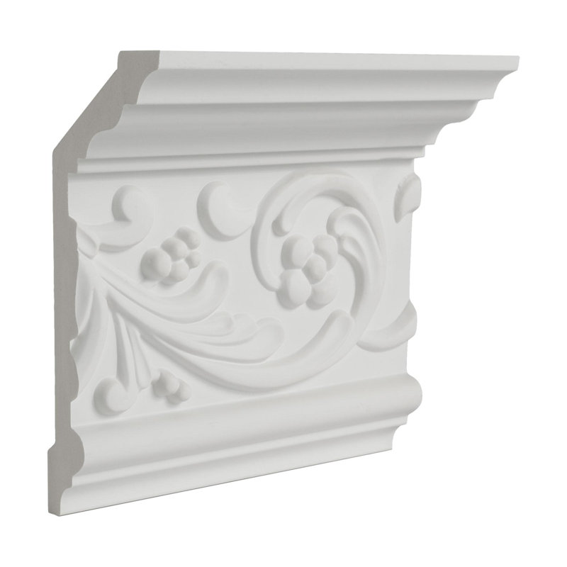 Ã‰chantillon de moulure florale en polyurÃ©thane de 6,35 cm x 14,9 cm x 15,24 cm