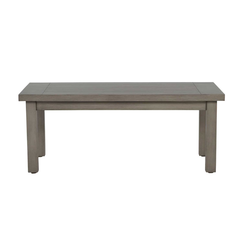 Club Aluminum Rectangular Coffee Table - Oyster, Oyster