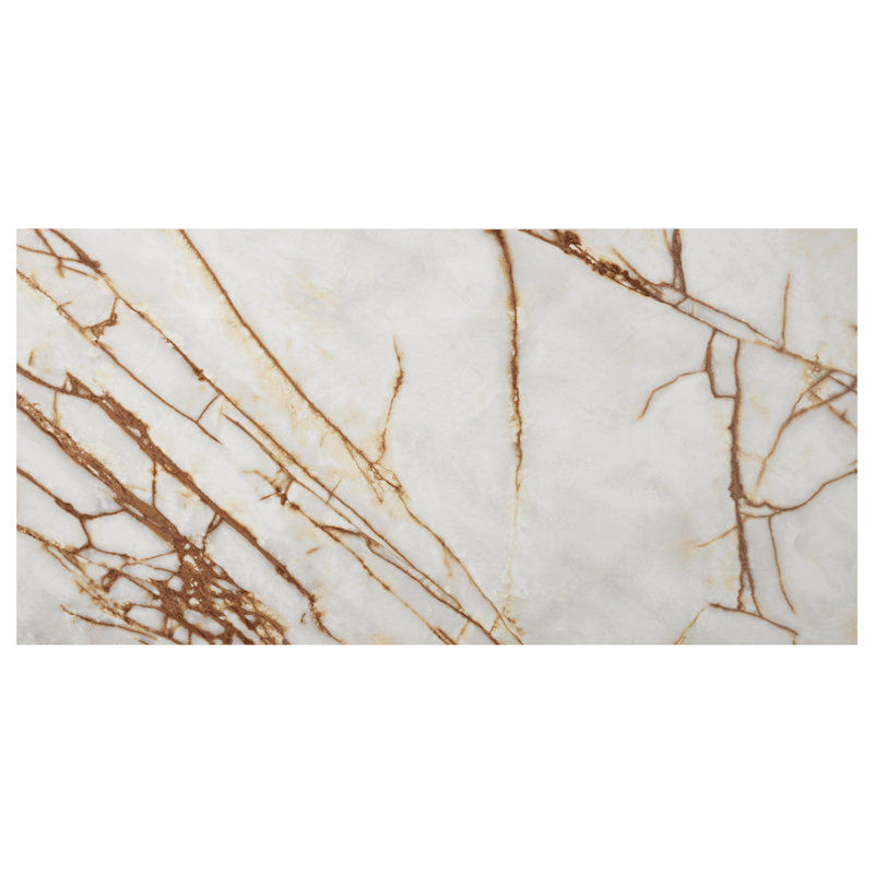 Marfino 24 In. X 48 In. Marble Look Matte Porcelain Floor And Wall Tile (15.49 Sq. Ft. / Case), Imperiale White