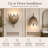 Nataniela 1-Light Rustic Steel Dimmable Half Moon Flower Petal Wall Sconce-154951448