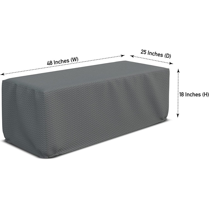 Outdoor Cover, 45.7cm H x 121.9cm W x 63.5cm D, Grey