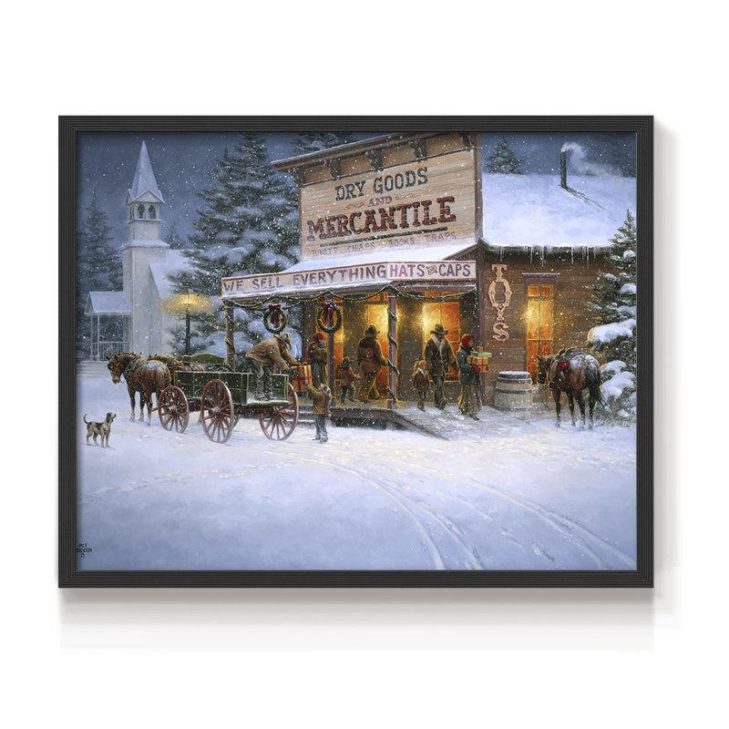 Vœux de Noël - impression encadrée - réarmable, H 11 po x l 14 po, Noir, noir, noir, noir
