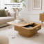 Table basse carrée avec rangement Table d'appoint moderne en placage de bois massif Table basse pour salon, chambre à coucher, appartement ou bureau-1115312287