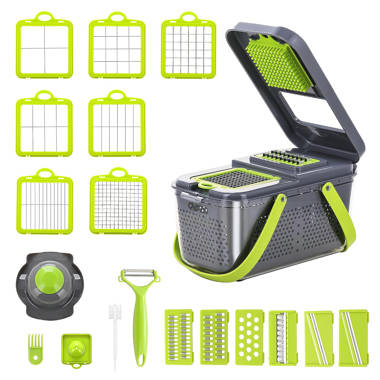 X－MAX FURNITURE 9-In-1 Vegetable Chopper & Mandoline Slicer For Kitchen