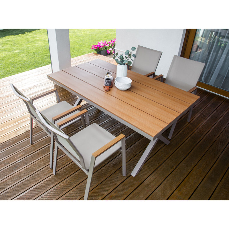 TIANO 4 - Person Patio Dining Set with Rectangular Table , Cushions Included