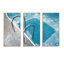 Glace et piscine bleue - ensemble d'art mural sur toile encadré paysage-690442170-690442171