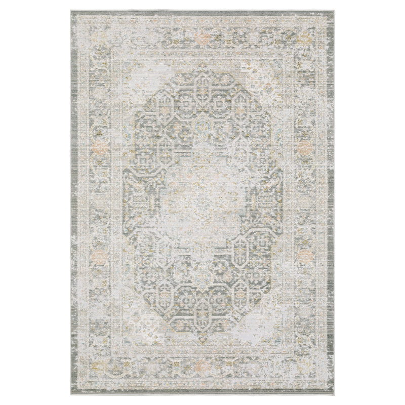 Tapis tissé à la machine Goulart, Rectangle 5 pi 3 po x 7 pi 6 po