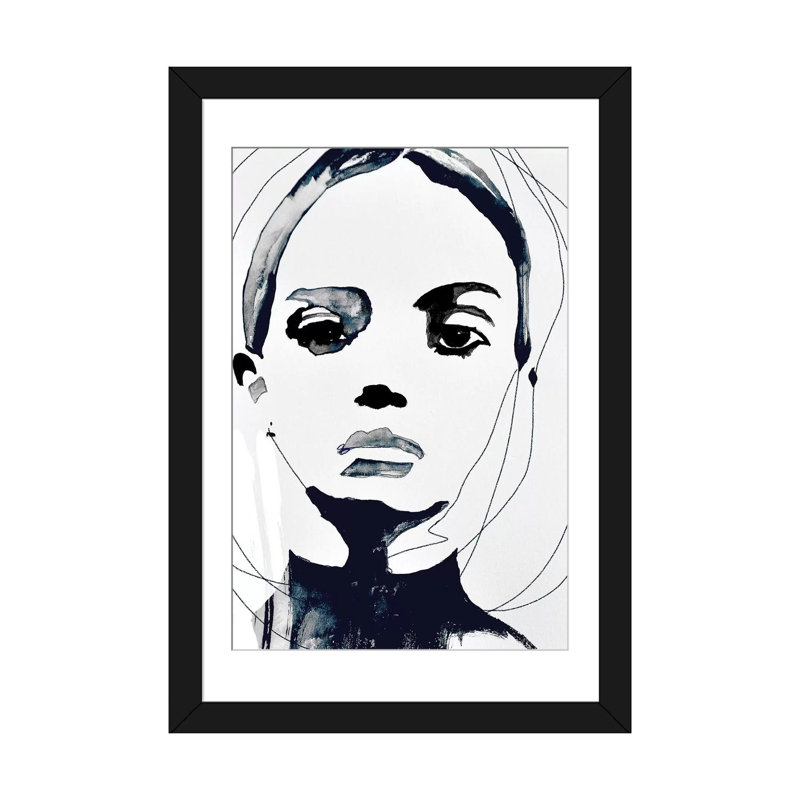 «Vanquish», impression sur toile, Papier d'art encadré noir, Blanc, H 24 po x l 16 po x P 1 po