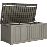 Edrosie Inc 121 Gallons Water Resistant Resin Lockable Deck Box