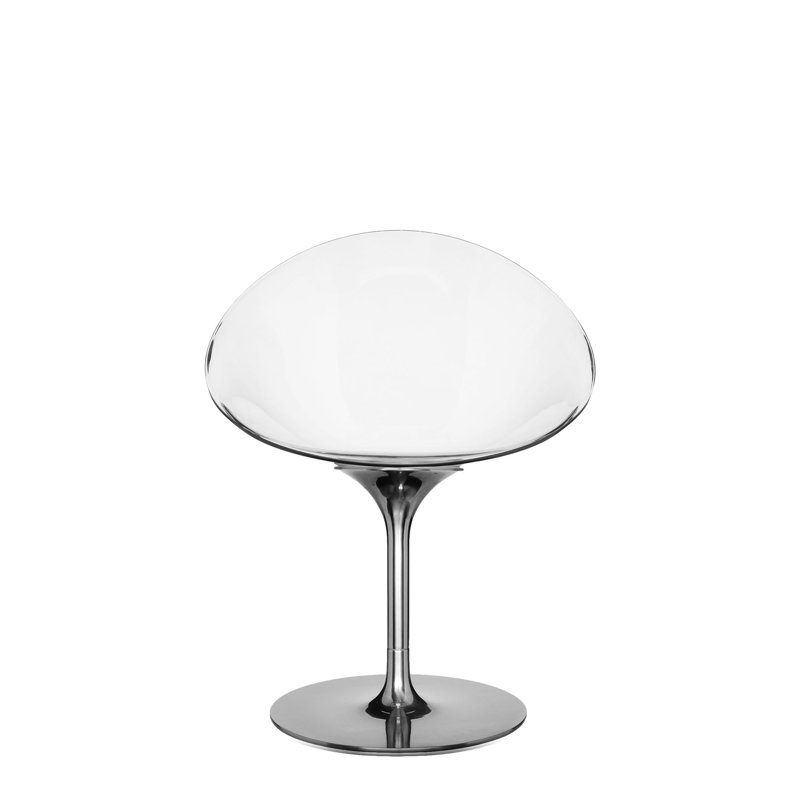 Ero | S | Fauteuil pivotant par Philippe Starck, Cristal transparent, Pivot