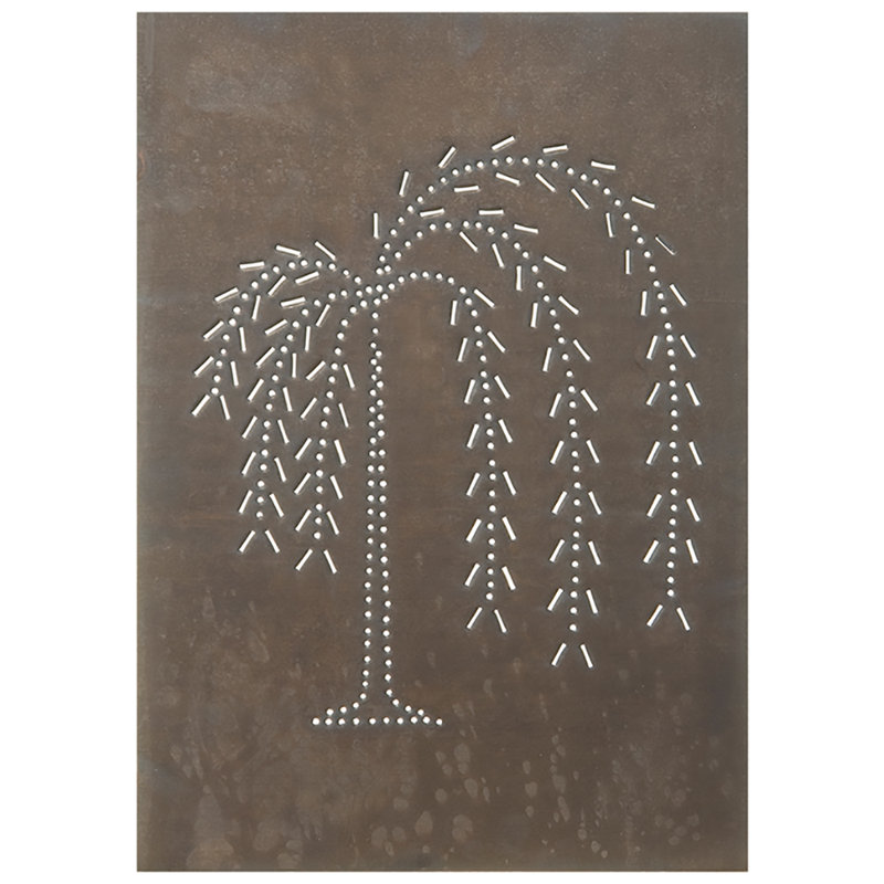 Vertical Willow Panel, Rustic Tin