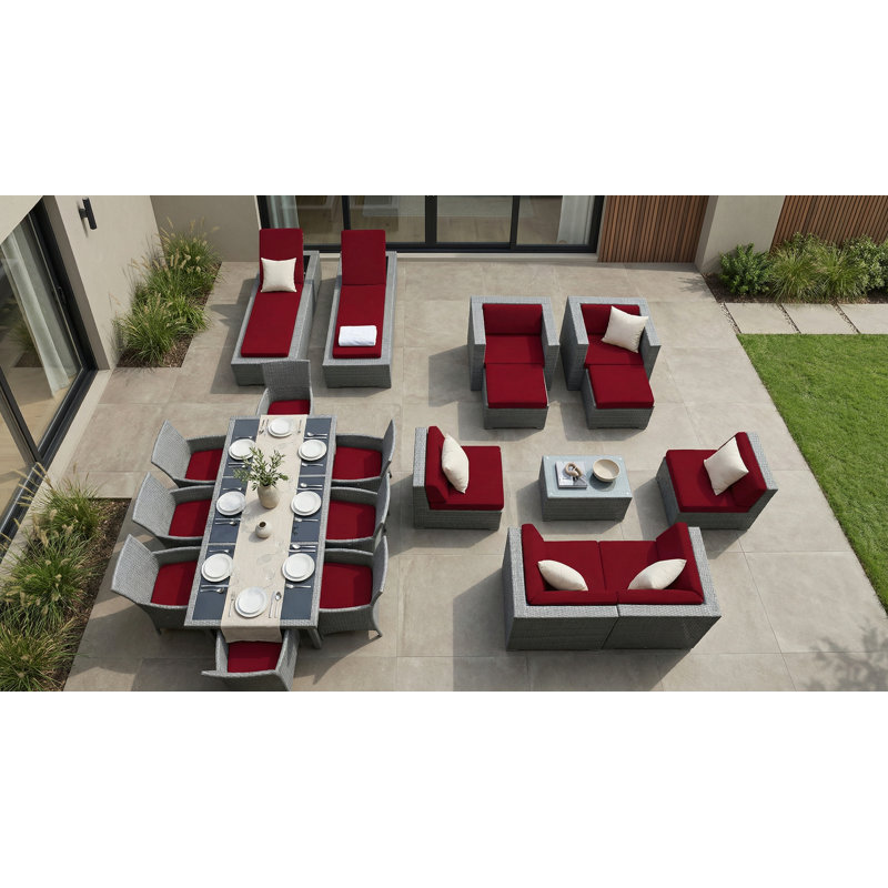 Pavior 8 - Person Patio Conversation Set with Cushions