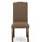 3 Piece Dining Room Furniture Set Contains a Round Kitchen Table with Pedestal and 2 Dark Coffee Linen Fabric Parson Dining Chairs, Mahogany-1112235915-1196936572-1202796056