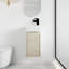 Meuble-lavabo de coin simple mural 12 po Donnadio, meuble-lavabo flottant 1 porte et comptoir en céramique blanche-43951980