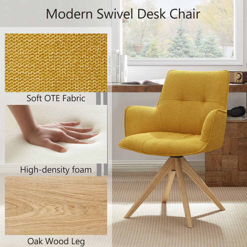 Task Chair, Yellow Fabric