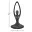 Ensemble de 3 poses de sculpture en métal brun foncé en fonte