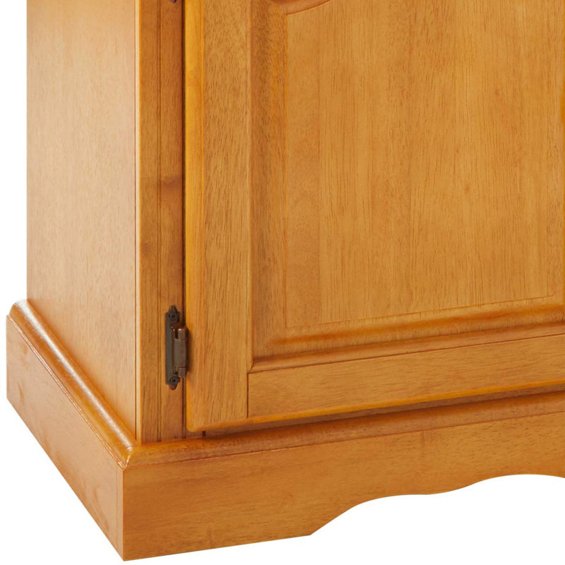Table buffet à 2 tiroirs en bois d'hévéa de 53 po de large Lillehammer, Chêne miel clair riche