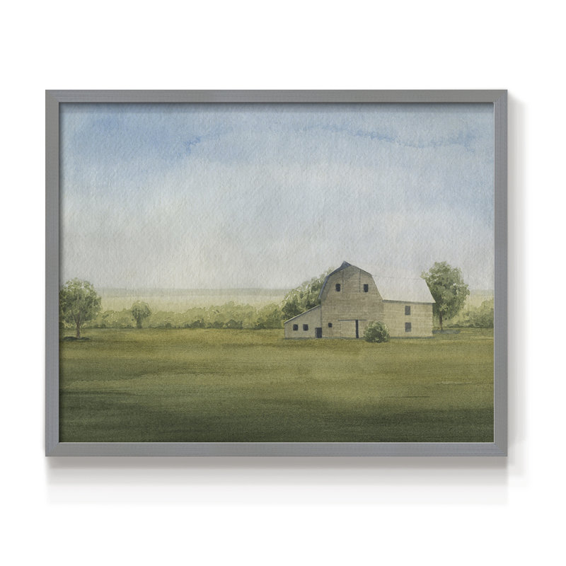 Grove Farm I - Reproduction encadrée - Restickable, H 8 po x l 10 po, Gris