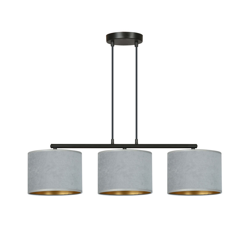 Eamie 3 - Light Steel Kitchen Island Pendant, Grey