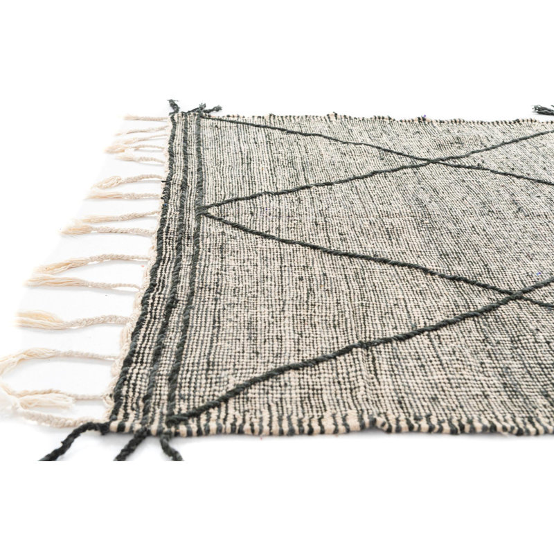 Tapis noir et blanc Orpheus