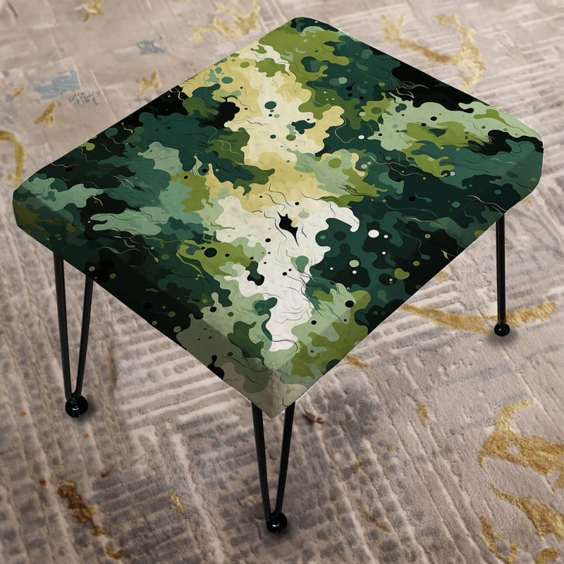 Camouflage vert Art Splatter - repose-pieds rectangulaire camouflage