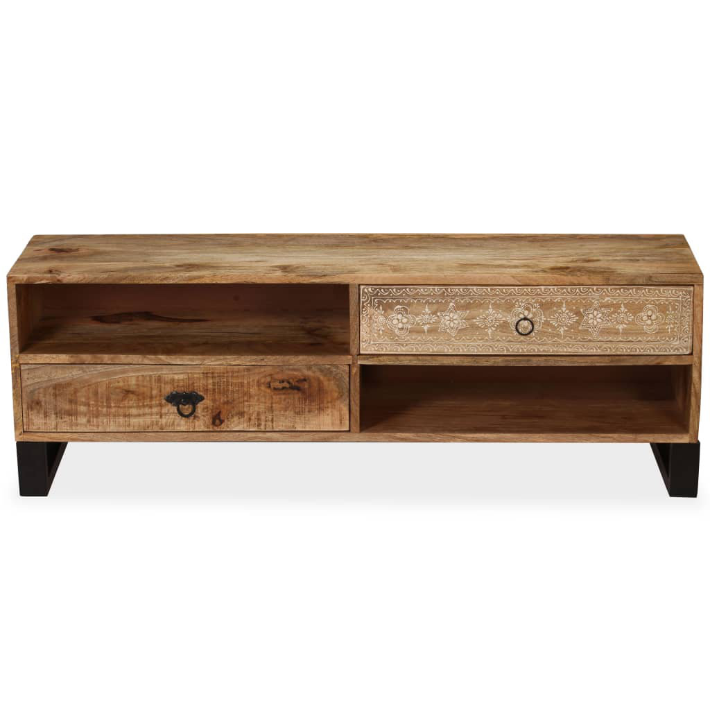 Loon Peak TV Stand Solid Wood Mango 47.2" x 11.8" x 15.7" Wayfair