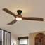 Ventilateur de plafond de 52 po à intensité variable avec ensemble d'éclairage inclus et télécommande avec minuterie réversible à 3 couleurs pour moteur à courant continu (ensemble de 2)