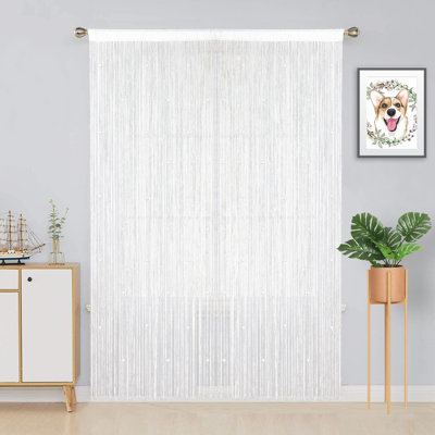 Rideaux perlés suspendus pour portes