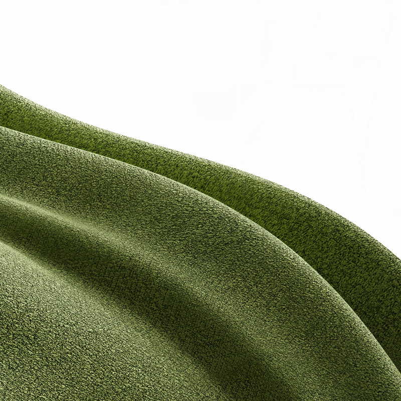 Fauteuil demi-tonneau rembourré et pivotant, Vert