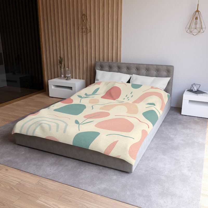  Duvet Covers No 1 Single Piece, White/Pink, Twin Duvet Cover