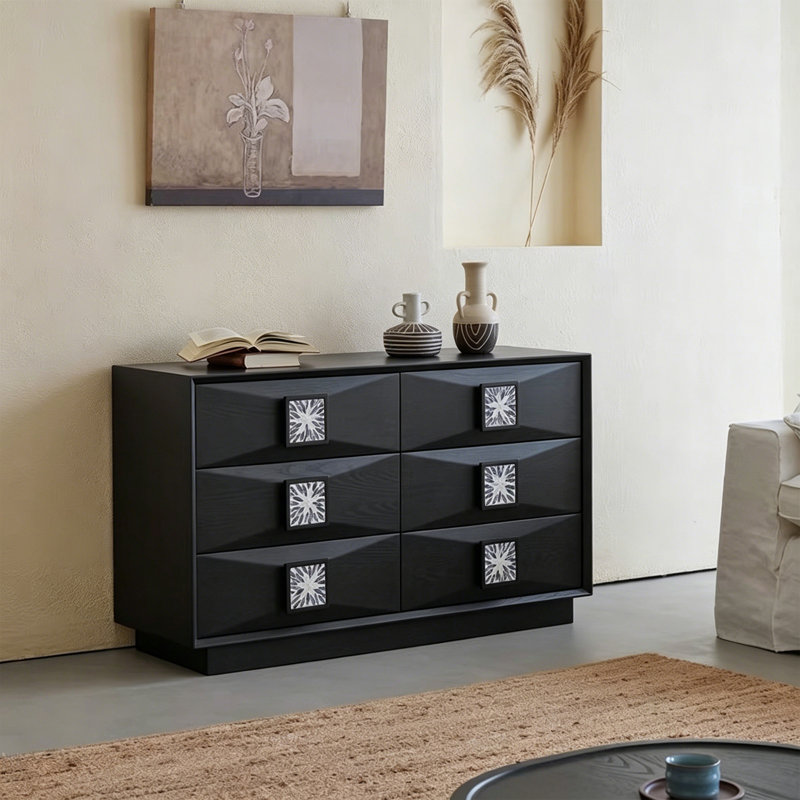 French Black Floor Standing Buffet Table