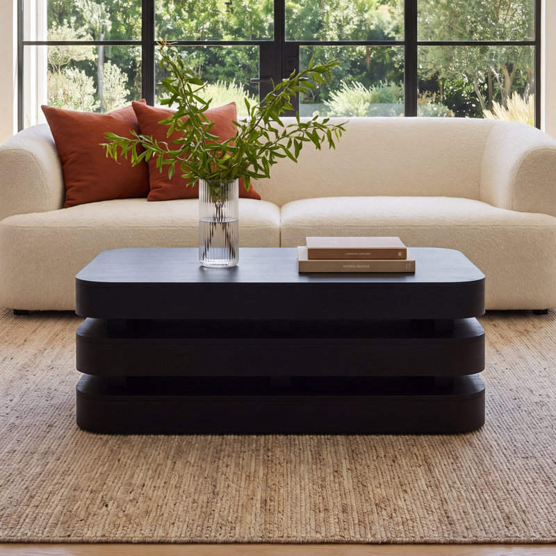 Marta Single Coffee Table, Espresso Wood