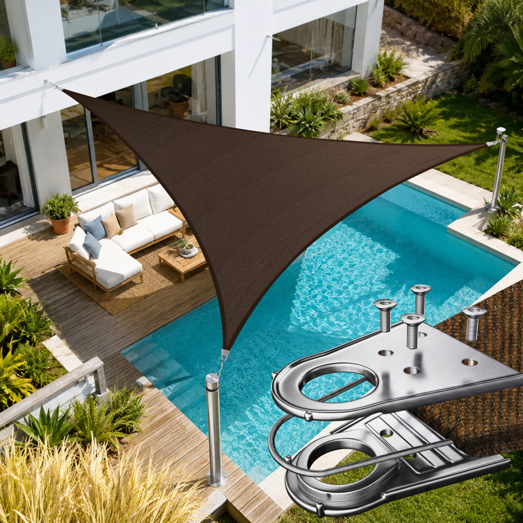 Amgo personnalisable Triangle Super Ring Sun Shade Sail 260 g / m² robuste