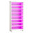 28.35" White 8-Tier Shoe Storage Cabinet With LED Light Strip, Wooden Shoe Rack For 26 Pairs, Tall 68.9" Open Organizer