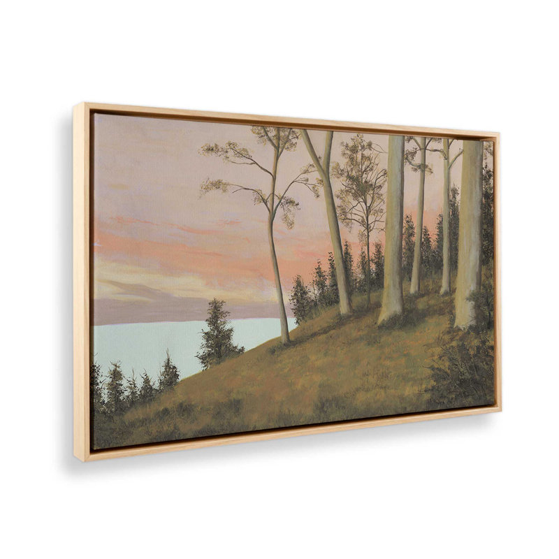 Impression sur toile, "Télécommande Lakeshore I" par Michael Willett, Tanné, «Floater», reproduction encadrée sans passe-par
