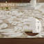 Tapis doux à motif de feuilles lavables - résistant aux marques, antidérapant, pliable, doux tapis en fausse laine - salon, chambre à coucher, cuisine - ton brun, 9 x 12 pi-129391098-129391099