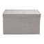 Fabric Storage Bins, Soft Poly Linen with Sturdy Sides, Attached Handle and Fully Removable Lid-2121284-2121287