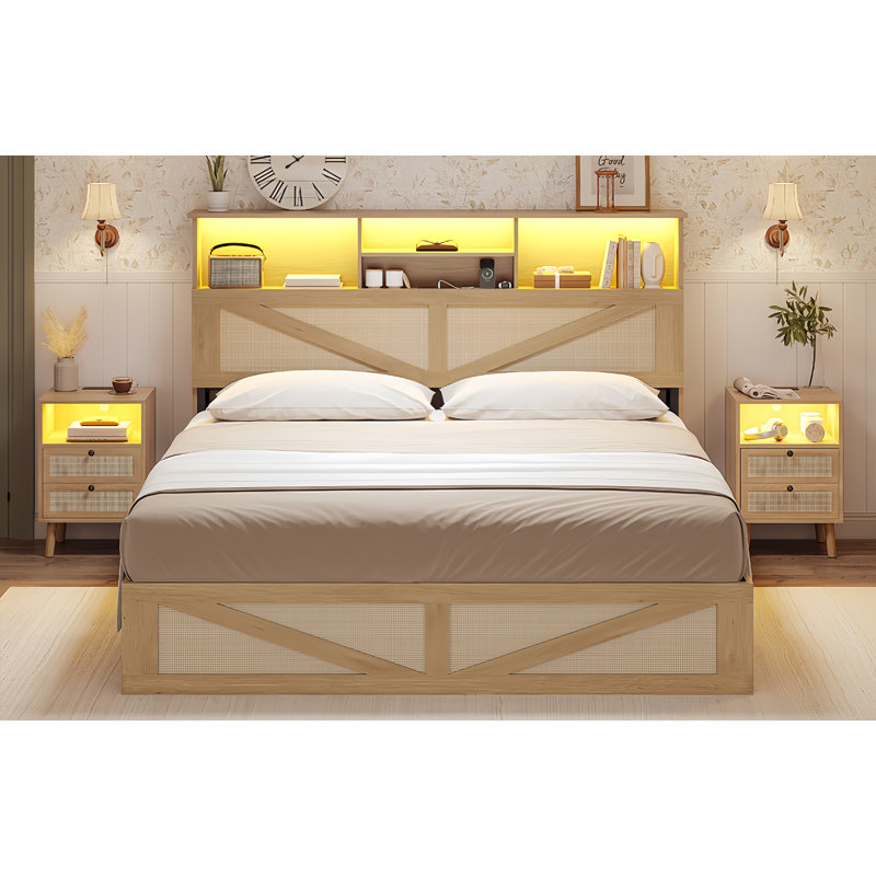 Rattan Bedroom Set Queen, Queen