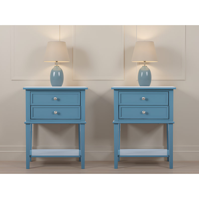 Ensemble de 2 tables de chevet Zeist, Sarcelle