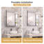 Armoire à pharmacie en aluminium à miroir avec 2 tablettes Omeed-1967116836-1973645430