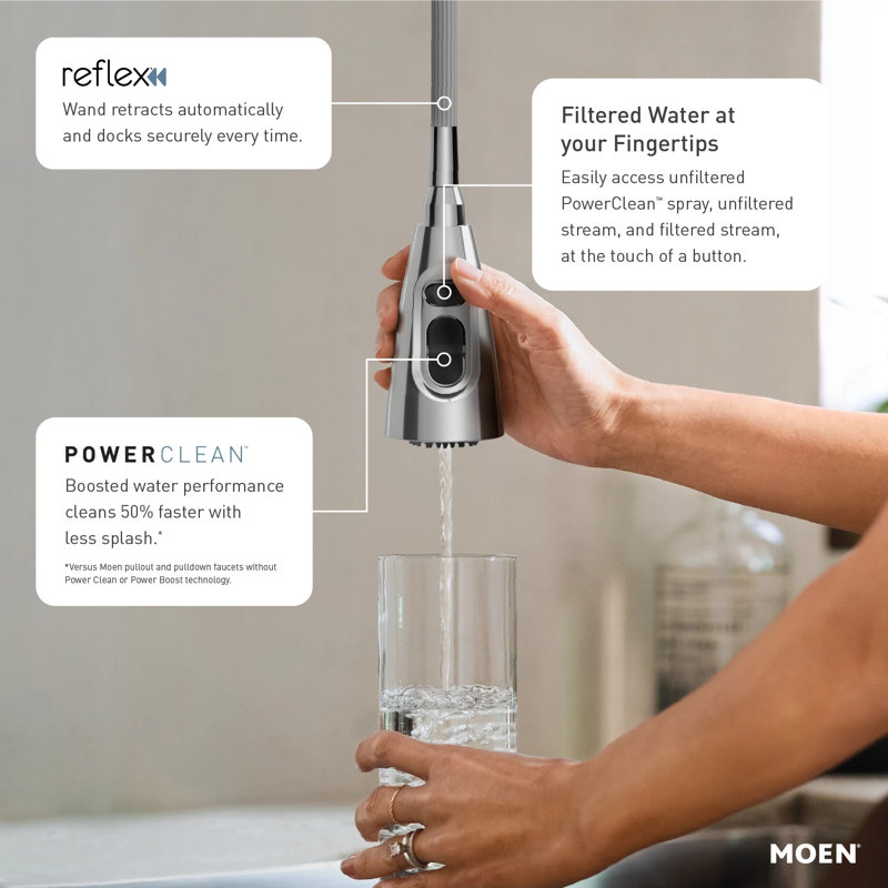 Paterson 3 In 1 Water Filtration Pulldown Kitchen Faucet, Chrome
