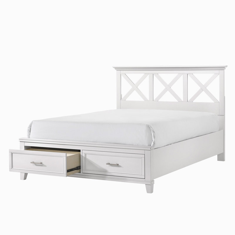 Deguzman X Storage Bed, King, White