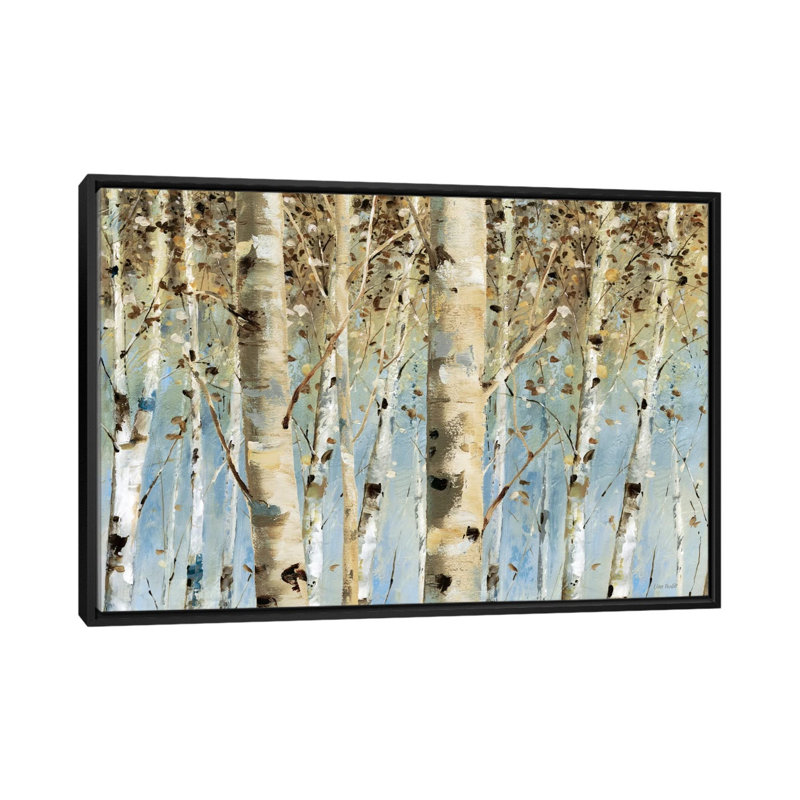 White Forest I by Lisa Audit - Painting on Canvas, 101.6 cm H x 66.04 cm W, Black Framed