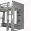 Lit mezzanine avec bureau Wood-2100354963