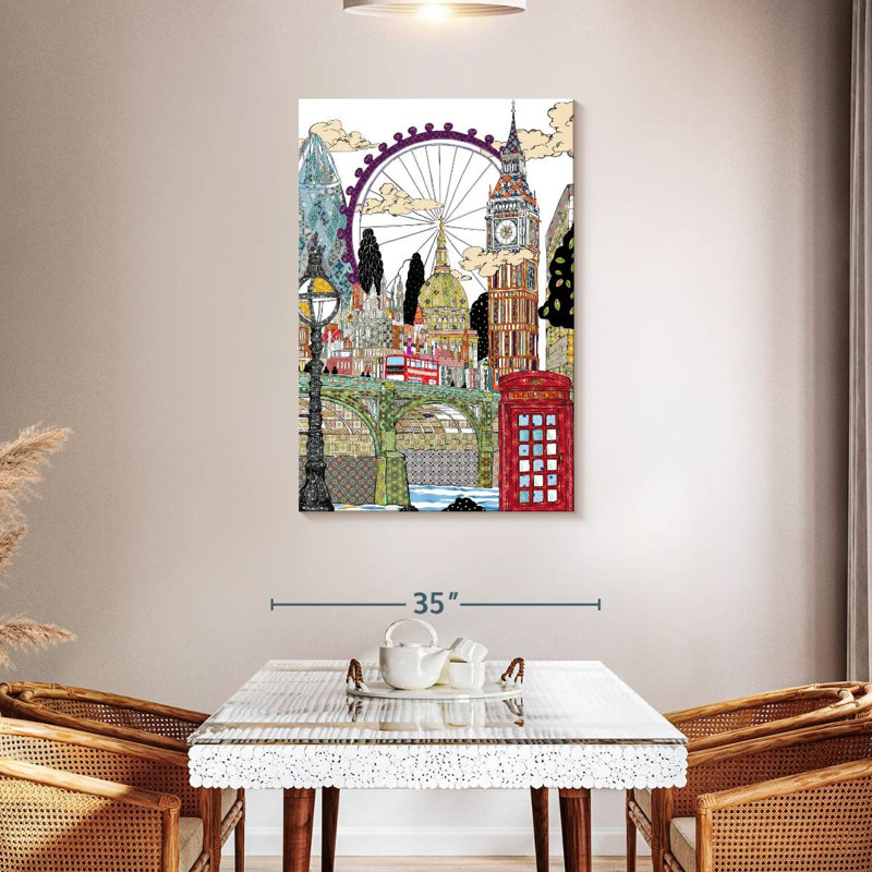 Aime Patchwork London, 45" H x 30" W