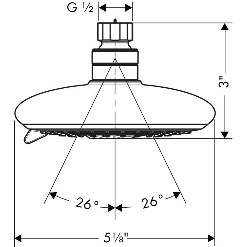 Raindance E Rain Fixed Shower Head with AirPower and Select, Chrome