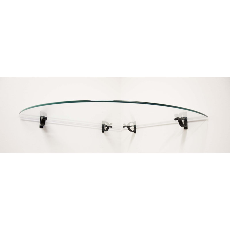 Arriella Glass Corner Shelf, Black